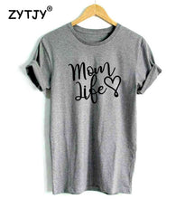 Load image into Gallery viewer, mom life heart T shirt
